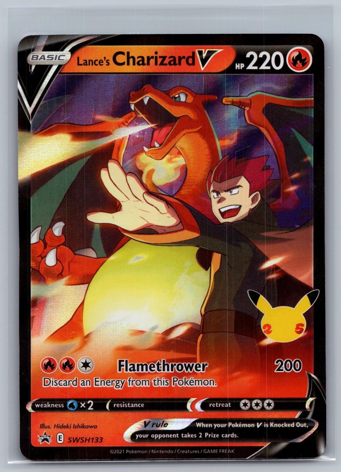 Lance’s Charizard V SWSH133 Holo Promo Sword & Shield Promo Pokemon Near Mint