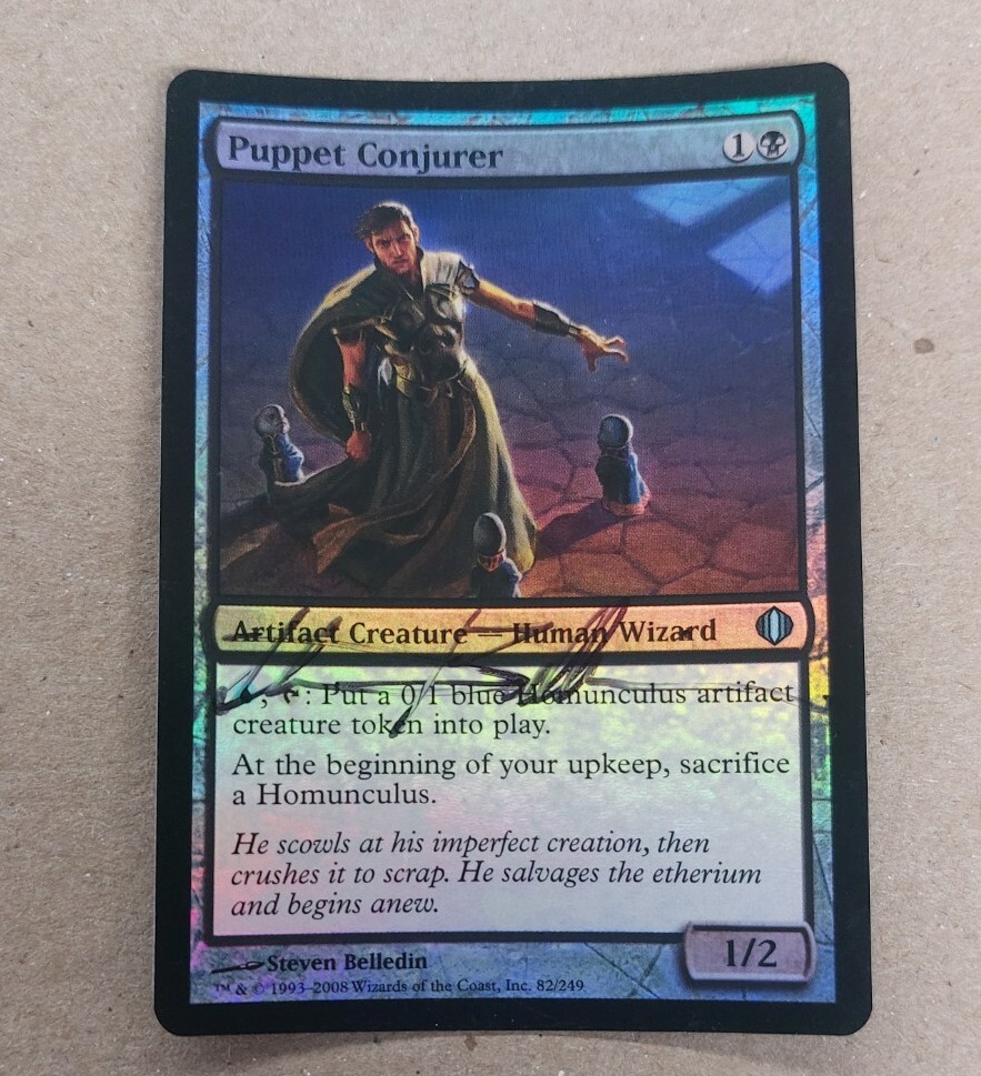UNPLAYED SIGNED FOIL Puppet Conjurer Shards of Alara NM STEVE BELLEDIN EDH NM