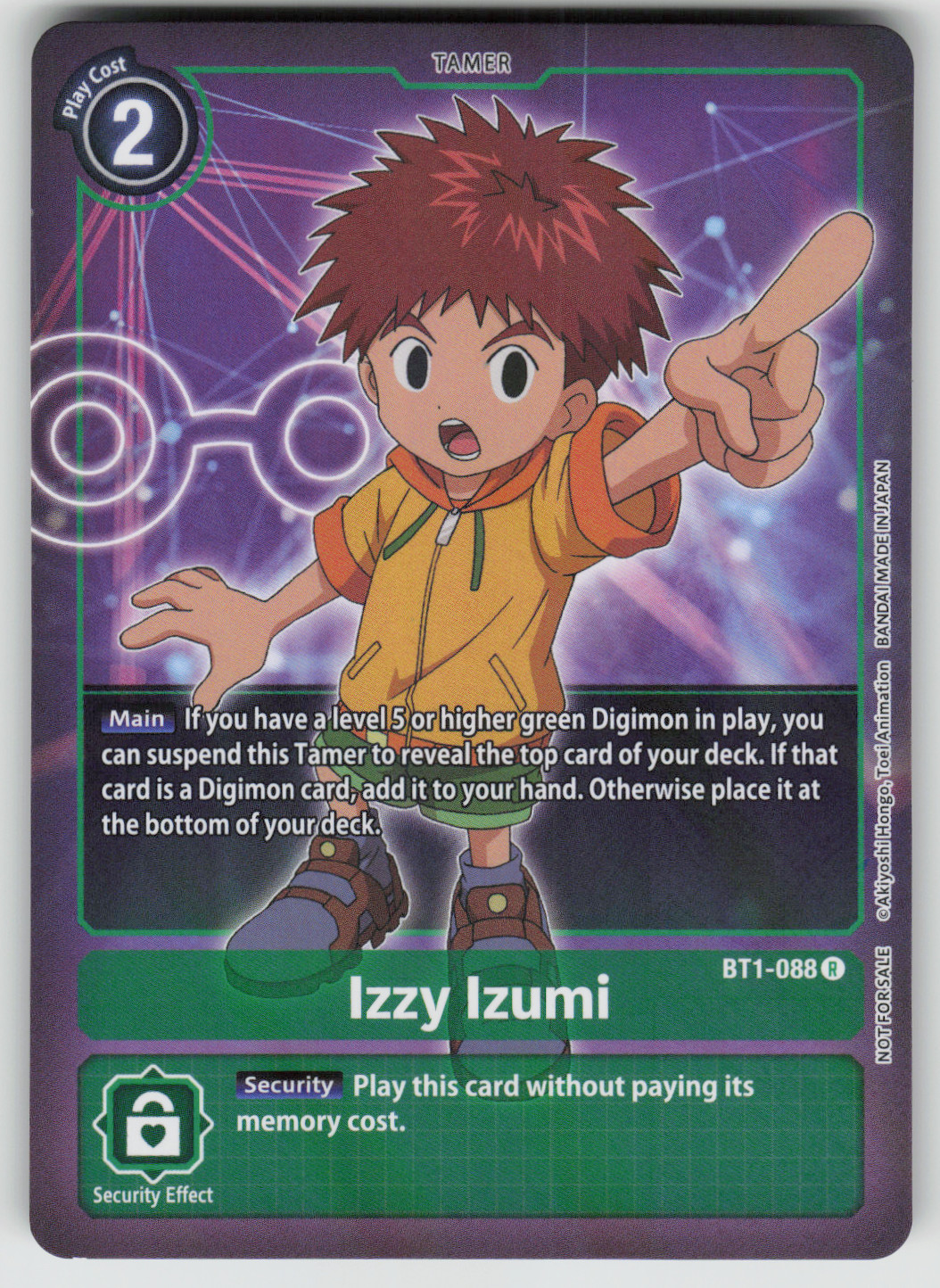 Izzy Izumi (Box Topper) Foil Rare Release Special Booster 1.0 BT1-088 R MP