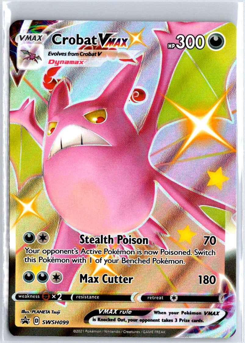 Crobat VMAX SWSH099 Promo Holo SWSH: Sword & Shield Promo Cards NM PLANETA Tsuji