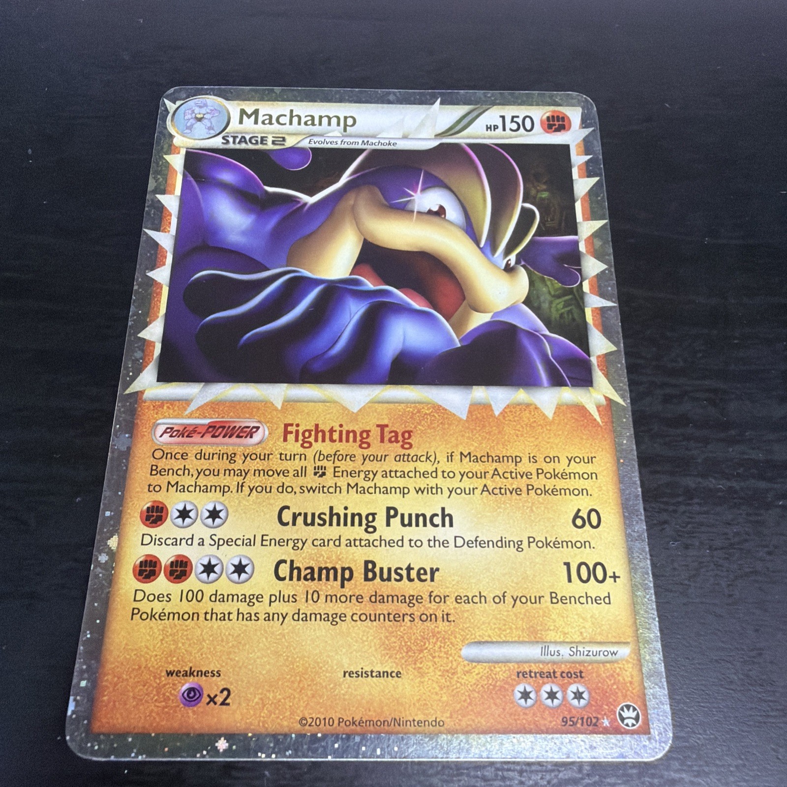 Pokémon Machamp Triumphant 95/102 Holo Ultra Rare Stage 2 150 HP English Card