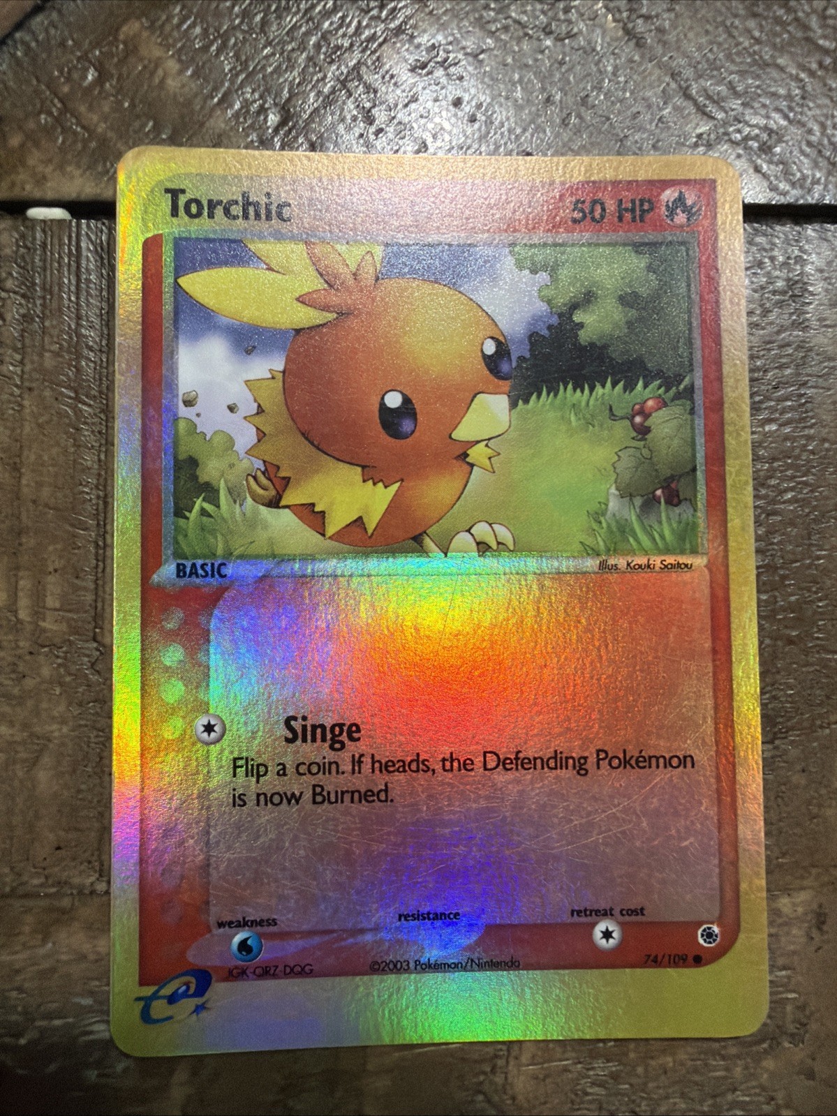 Torchic 74/109 Ruby & Sapphire Pokemon Reverse Holo MP