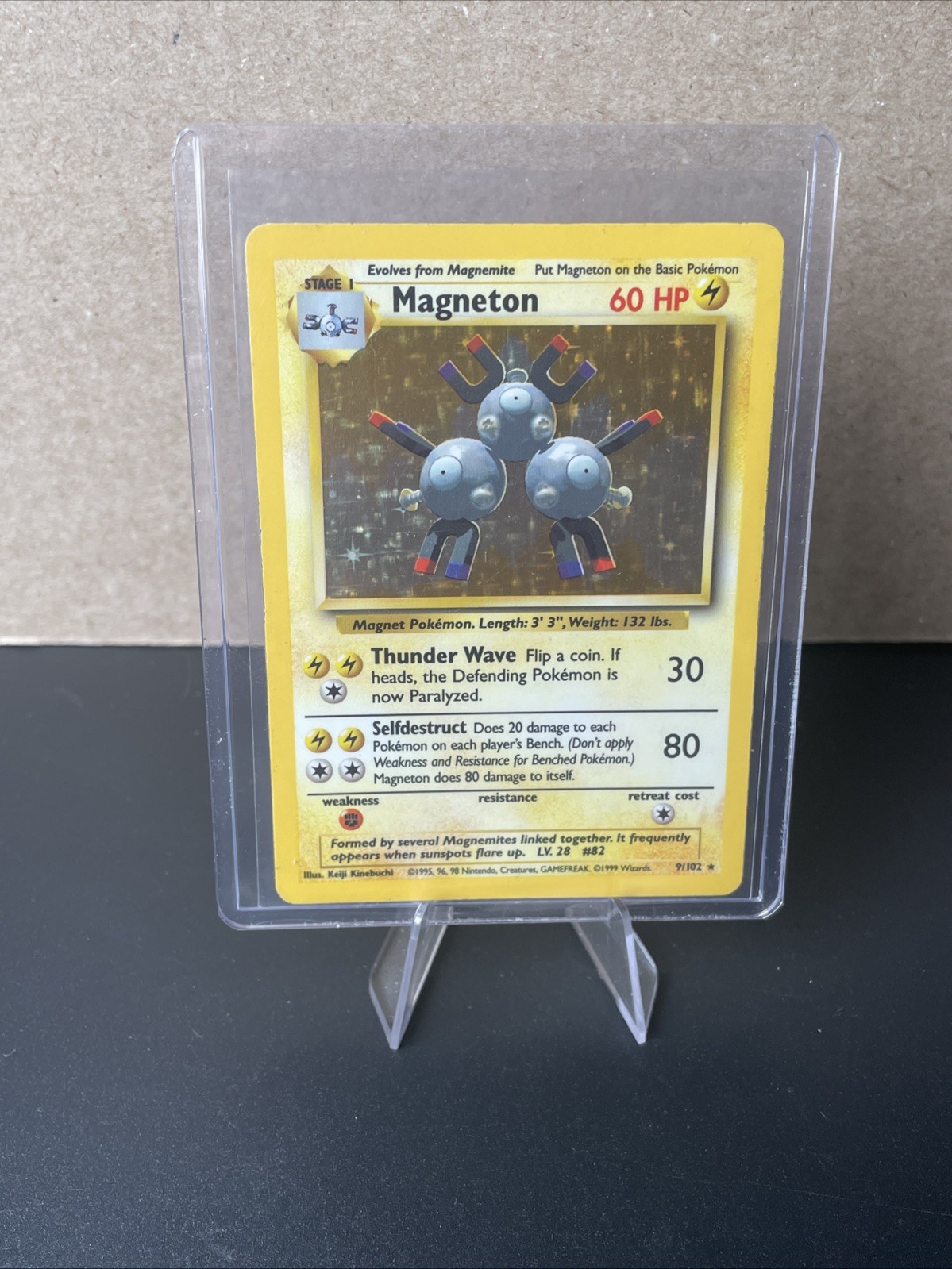 WOTC Base Set Magneton 9/102 Holo Rare EN 1999 MP