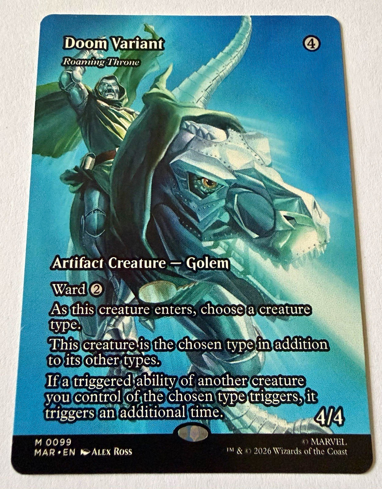 Doom Variant Roaming Throne #0099 MTG Marvel Universe Borderless NM