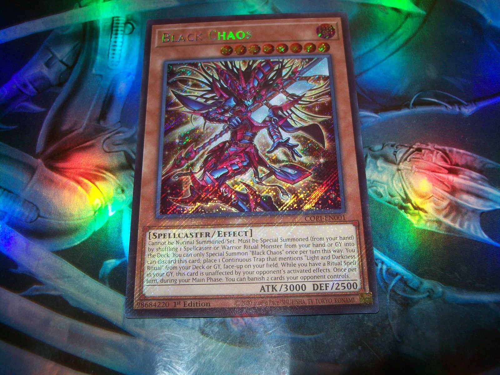 Black Chaos 1st Edition Secret Rare CORI-EN001 Yu-Gi-Oh!