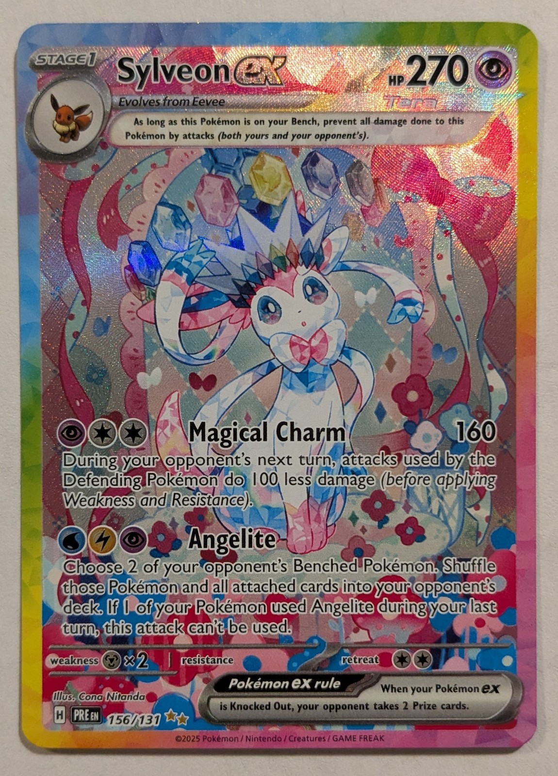 Sylveon EX 156/131 Pre-owned Card Near Mint Condition Pokemon Card TCG NM Rare