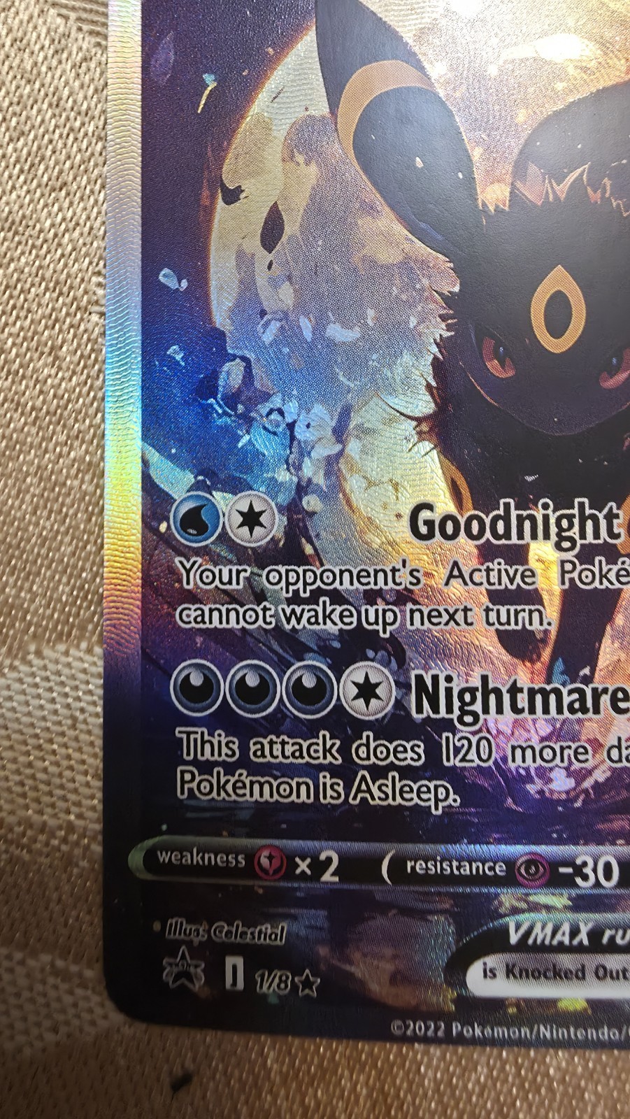 🔥✨ **Umbreon VMAX DIY ACG Custom Anime Art Card – Stunning Full Art Collector