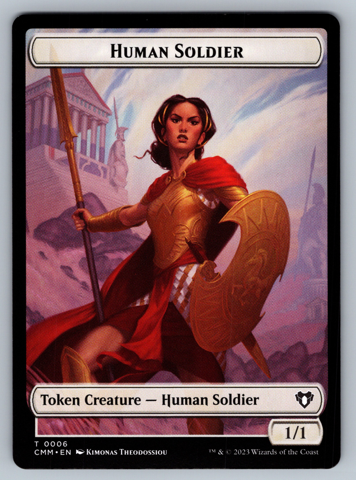 Dragon | Human Soldier – Double Sided Token NONFOIL Commander Masters MTG