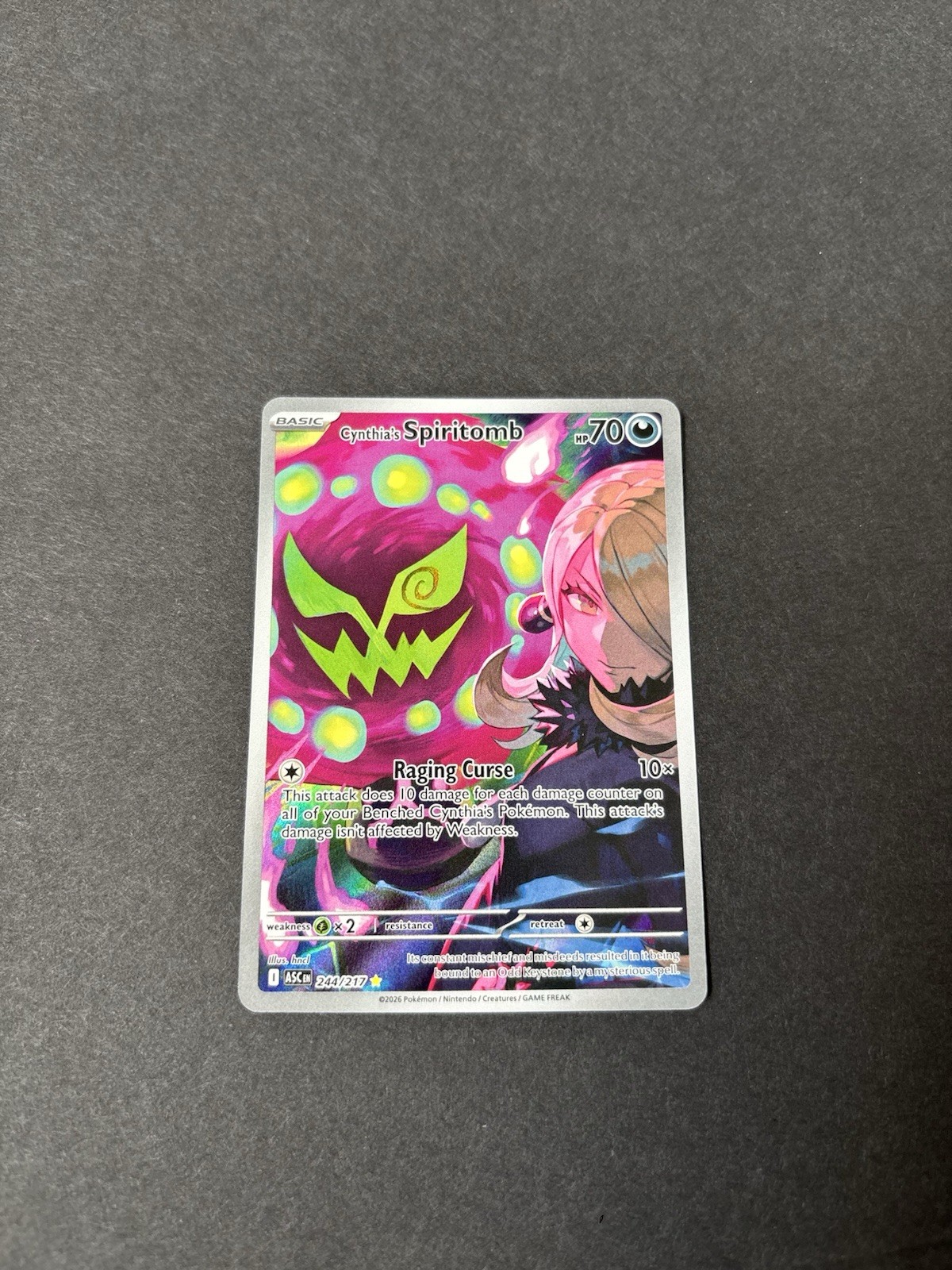 Cynthia’s Spiritomb 244/217 Pokemon Me: Ascended Heroes Illustration Rare Holo