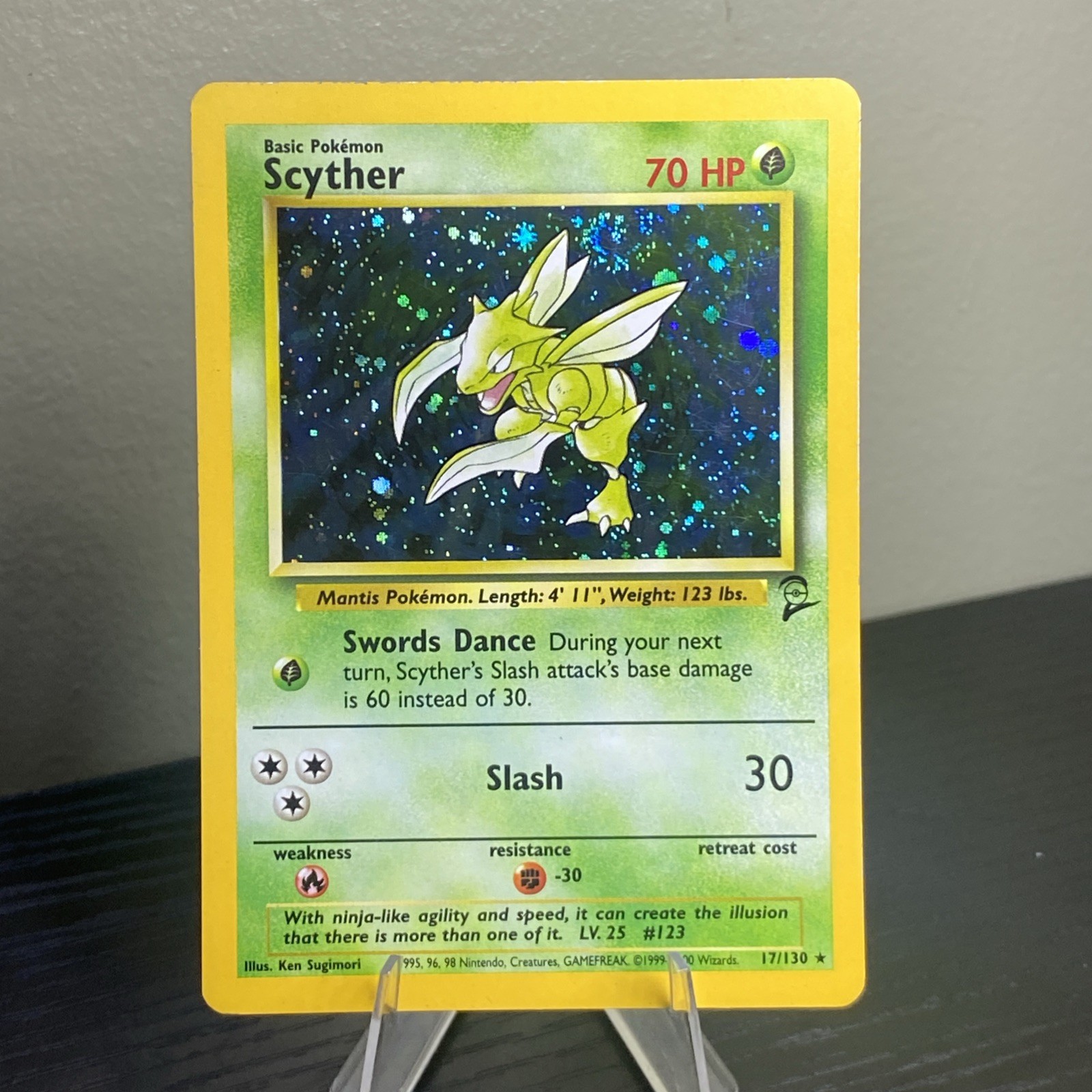 Scyther Holo Rare Base Set 2 017/130 HP