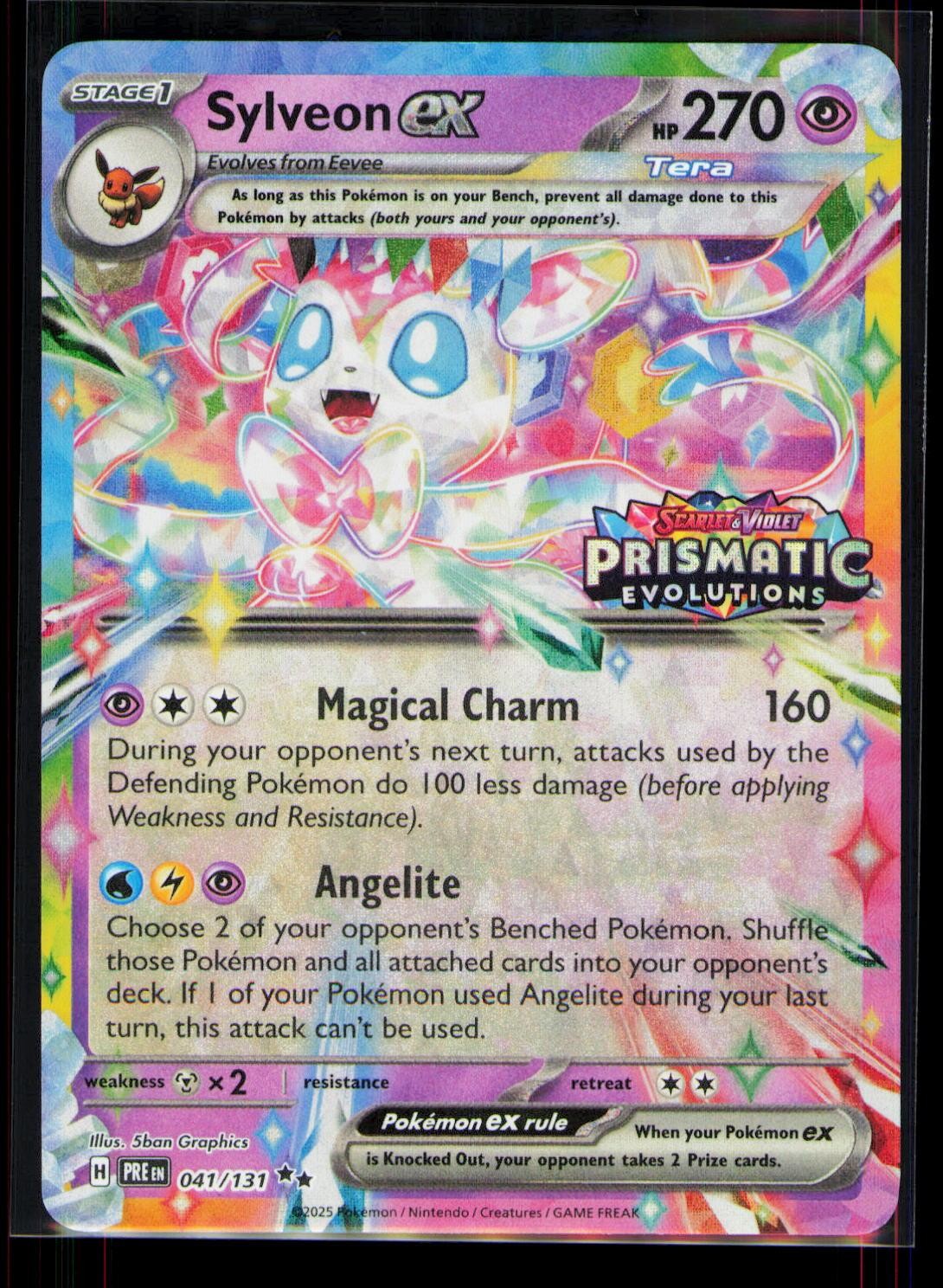 Pokemon Miscellaneous Sylveon ex (Prismatic Evolutions Stamp) 041/131 Holo NM