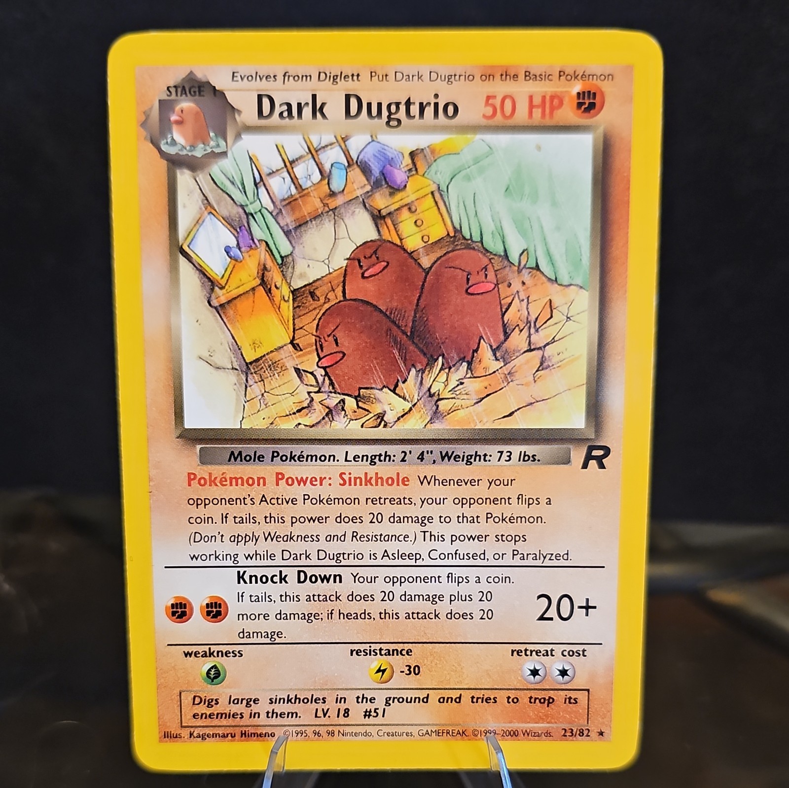NM Dark Dugtrio – Non-Holo #23 Team Rocket Pokemon TCG LP