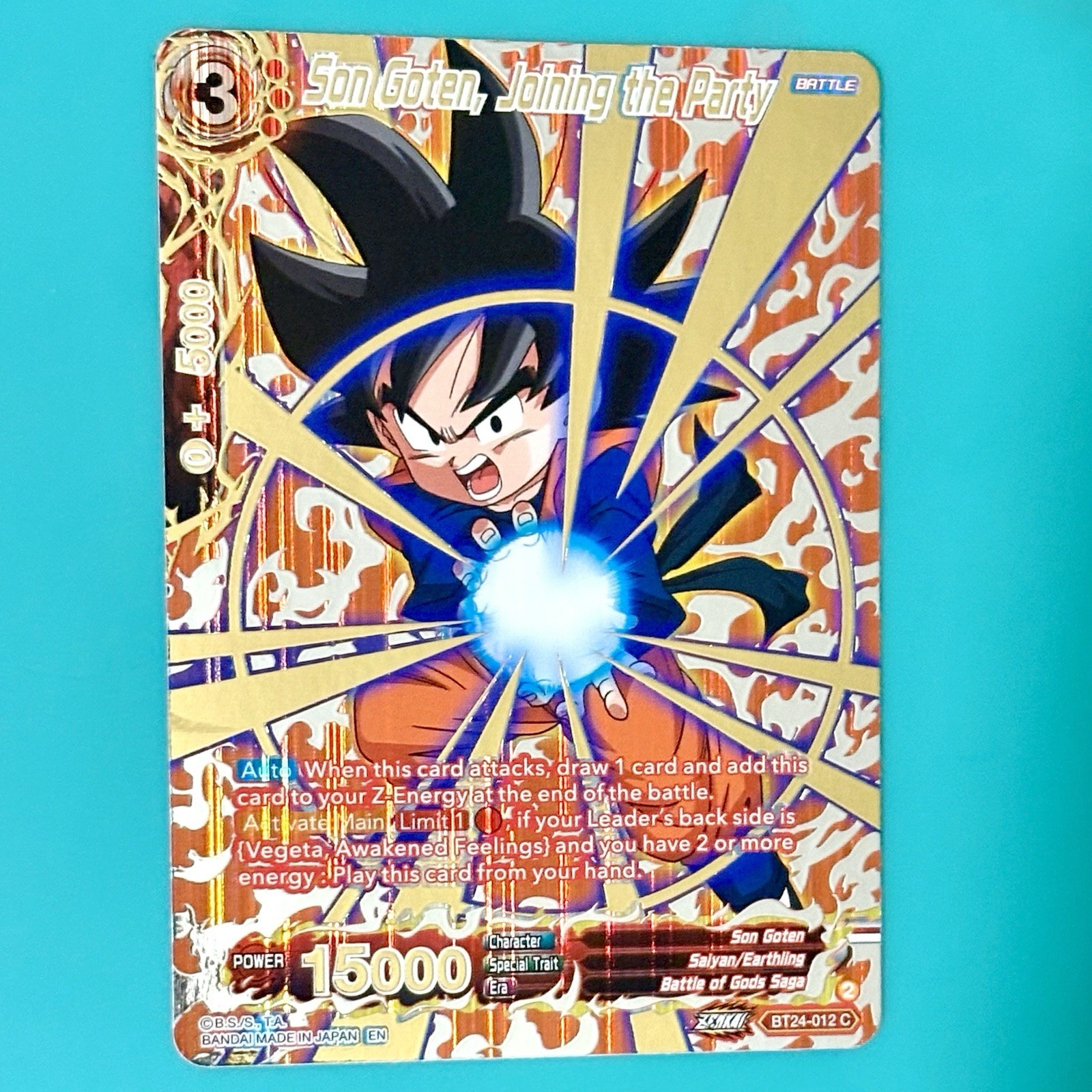 Son Goten Joining the Party BT24-013 Alt Art Gold Holo Foil Beyond Generations
