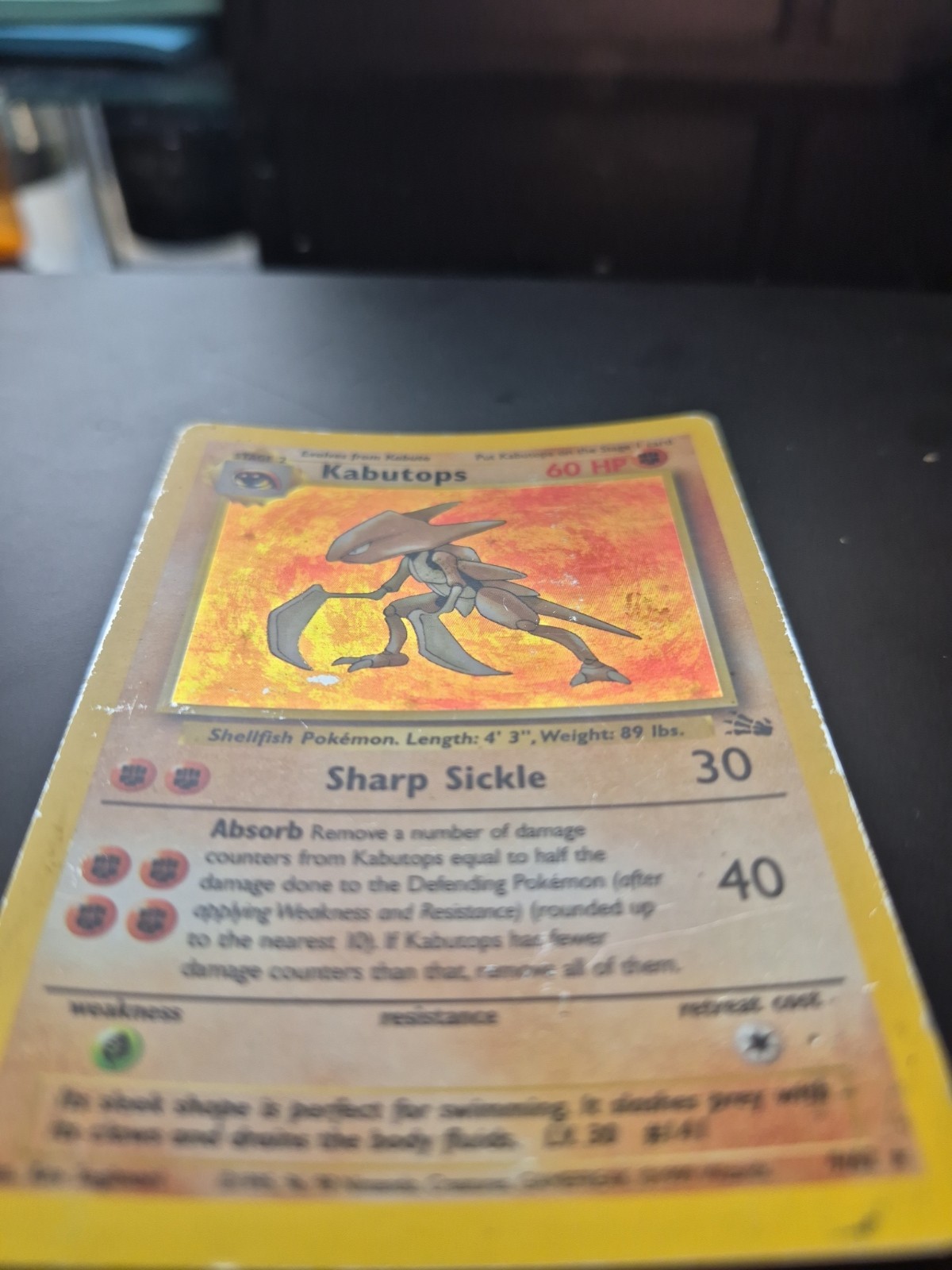 Kabutops 9/62 Fossil Holo