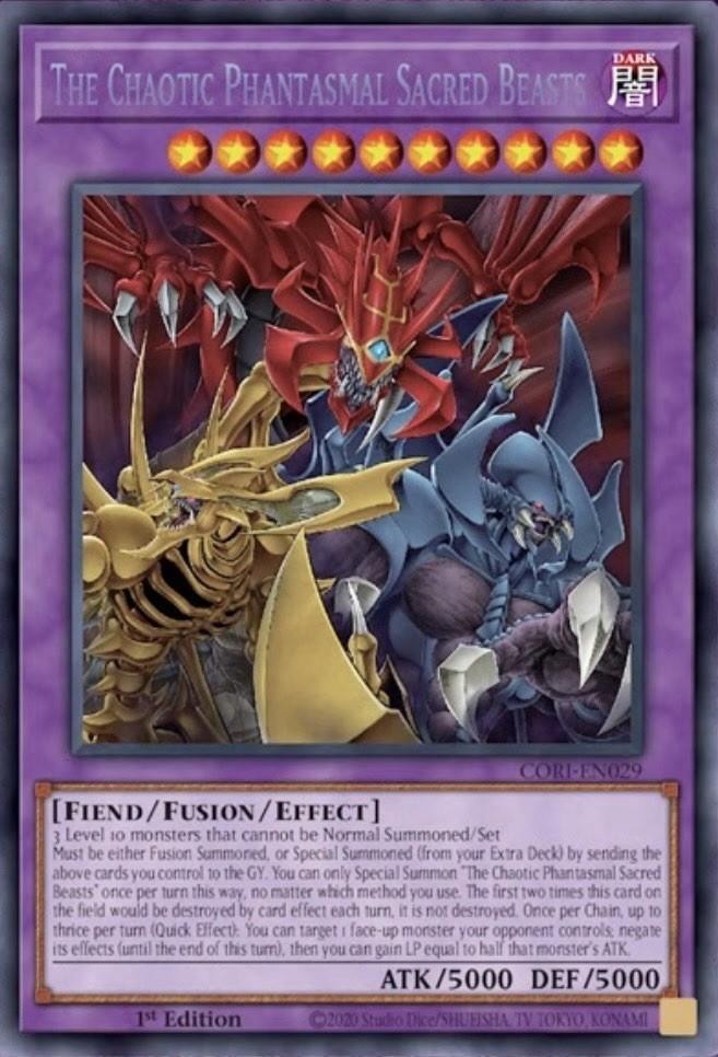 Chaotic Phantasmal Sacred Beasts Chaos Origin Presale 7/3 Secret Rare Yu-Gi-Oh!