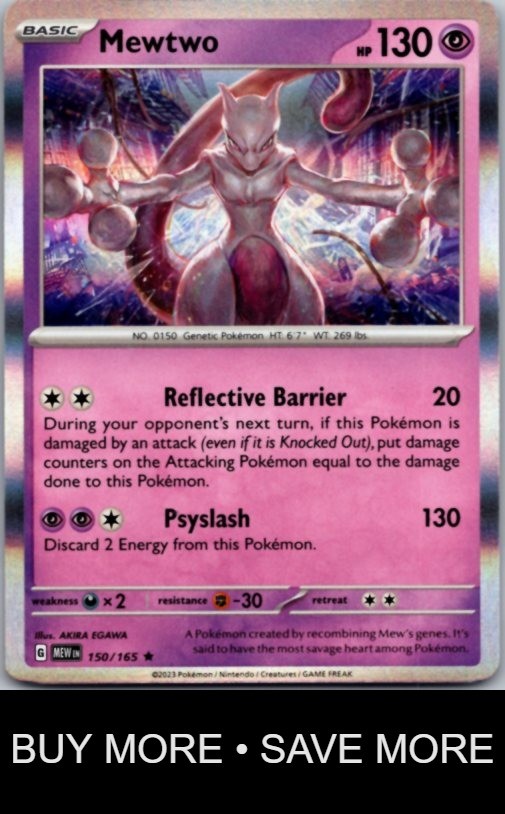 Mewtwo 150/165 151 Holo EGAWA