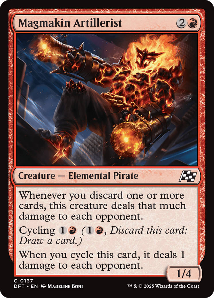 x1 Magmakin Artillerist DFT Aetherdrift MTG 137 COMMON M/NM 1x