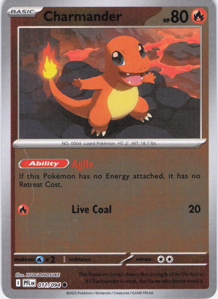 Charmander Phantasmal Flames 011/094 Reverse Holo Pokemon TCG NM