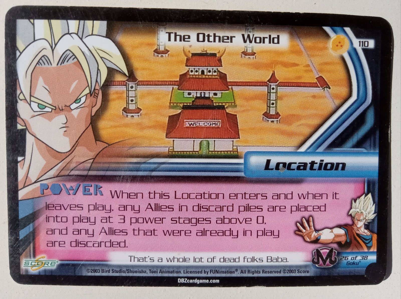 The Other World 2003 Limited DragonBall Z DBZ TCG #110 Collectible Card