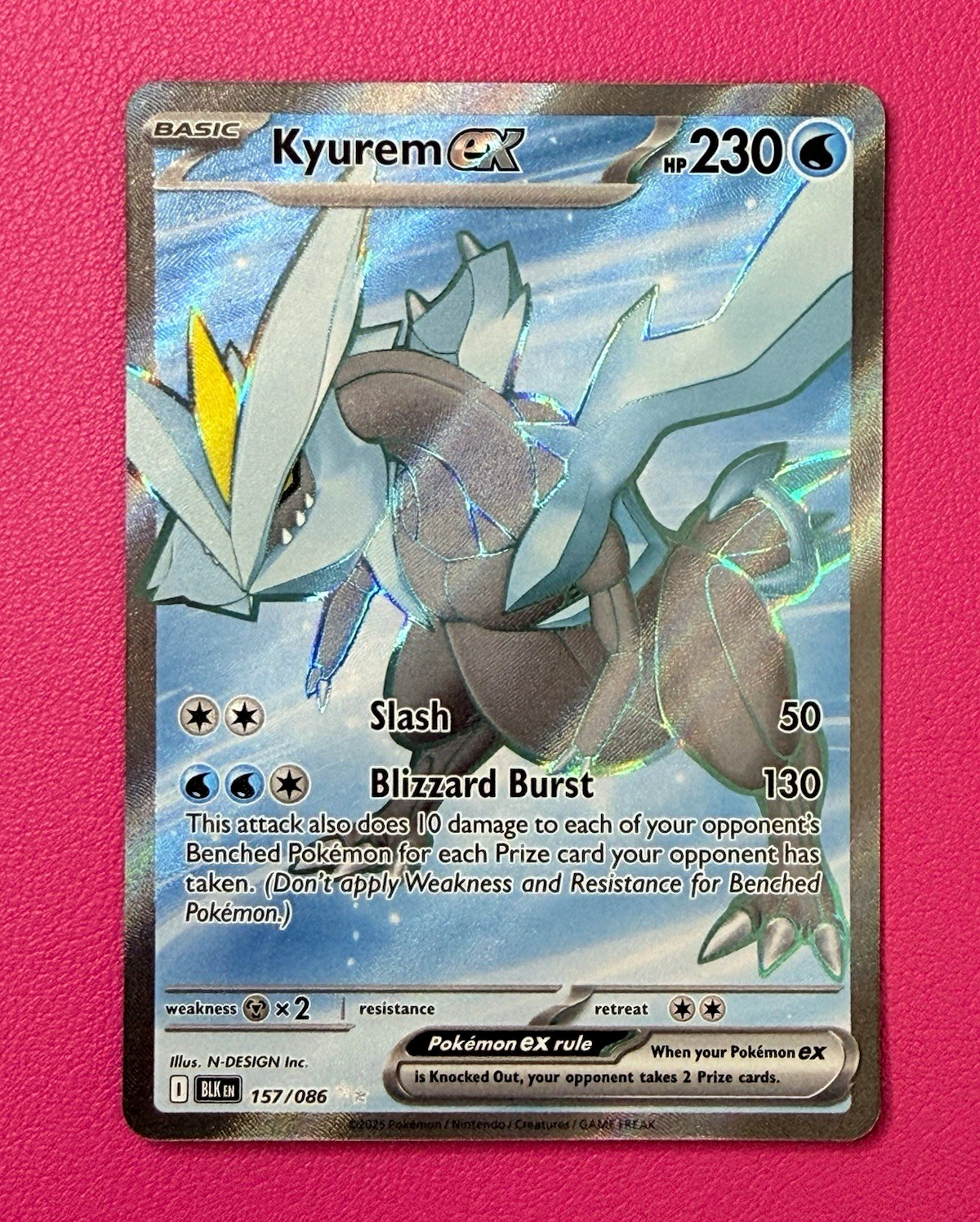 Pokemon TCG Kyurem ex 157/086 Sv: Black Bolt UR Holo ENG 230HP