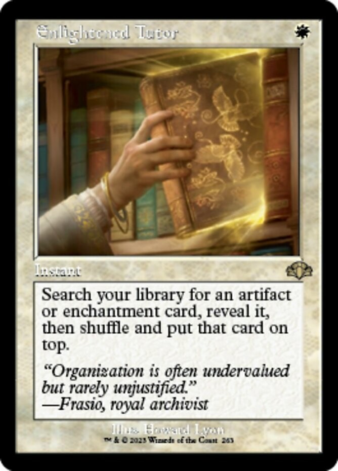 1x Enlightened Tutor — Retro Frame – Foil NM-Mint, English Dominaria Remastered