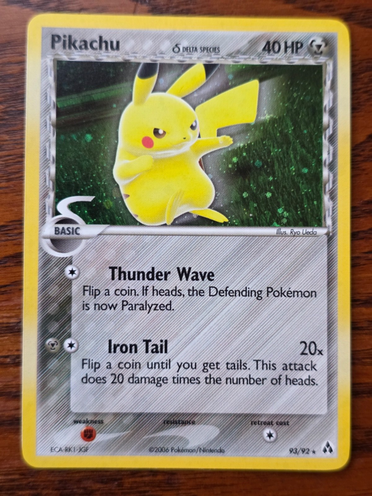Delta Species METAL PIKACHU Secret Rare – 2006 Pokemon EX Legend Maker 93/92 NM