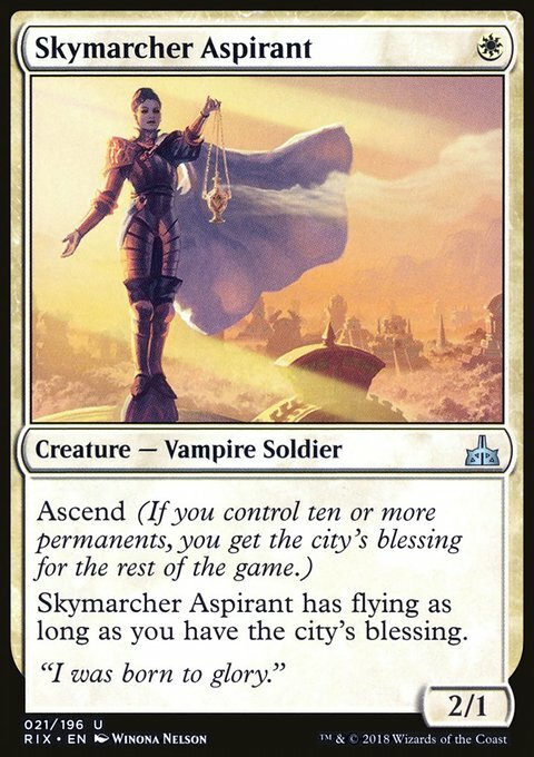 Magic the Gathering MTG Skymarcher Aspirant (21) Rivals of Ixalan LP