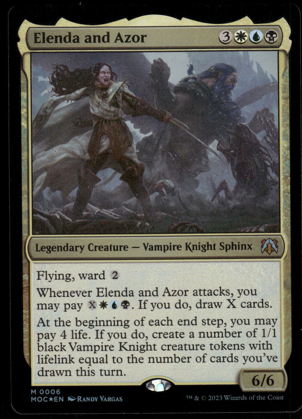 1x Foil Elenda and Azor – Commander: March of the Machine – NM – MTG