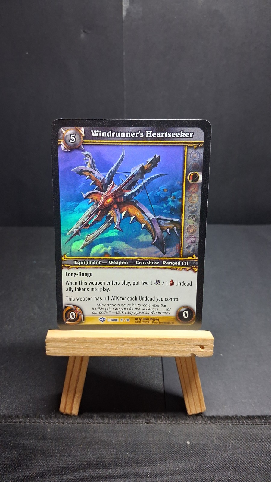 Windrunners Heartseeker Citadel 27/30 Foil World of Warcraft Trading Card Game