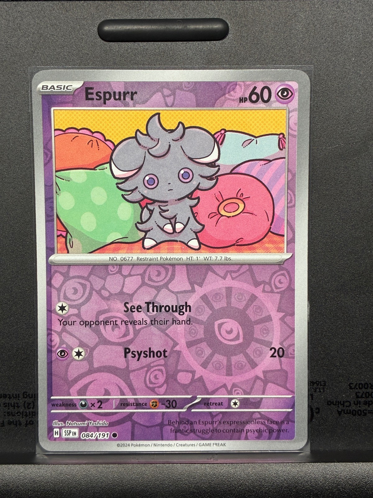 Espurr 084/191 Common Surging Sparks Pokemon Reverse Holo Near Mint