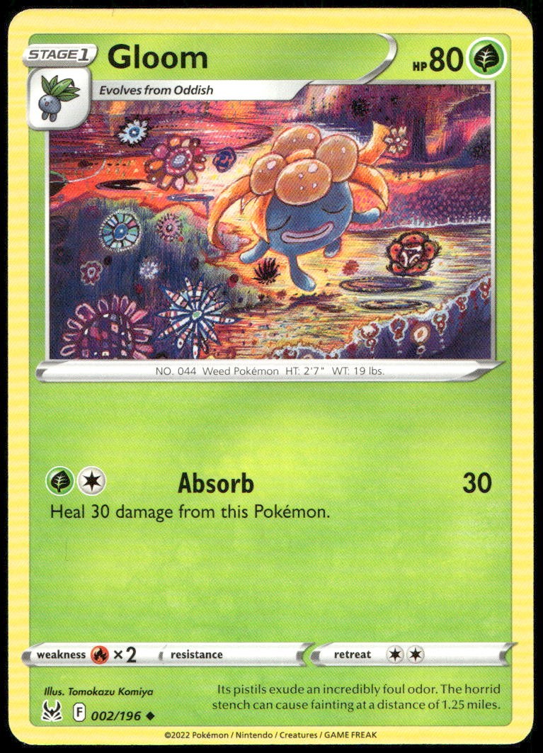 Gloom Uncommon SWSH11: Lost Origin 002/196 NM