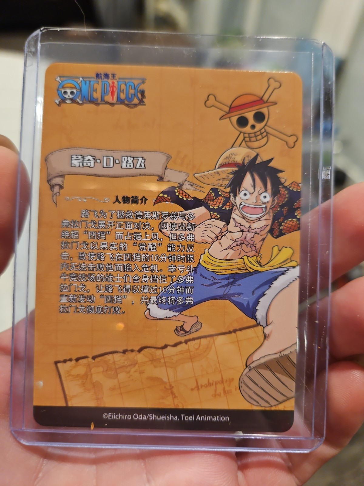 Monkey D Luffy Holo Foil Holo One Piece Trading Card Doujin OP-DR-FM01-052
