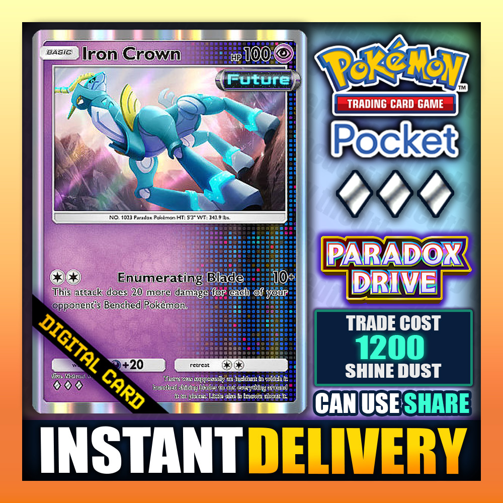 Pokemon TCG Pocket – Iron Crown – Diamond 🔷 Paradox Drive – English – Fast ✅