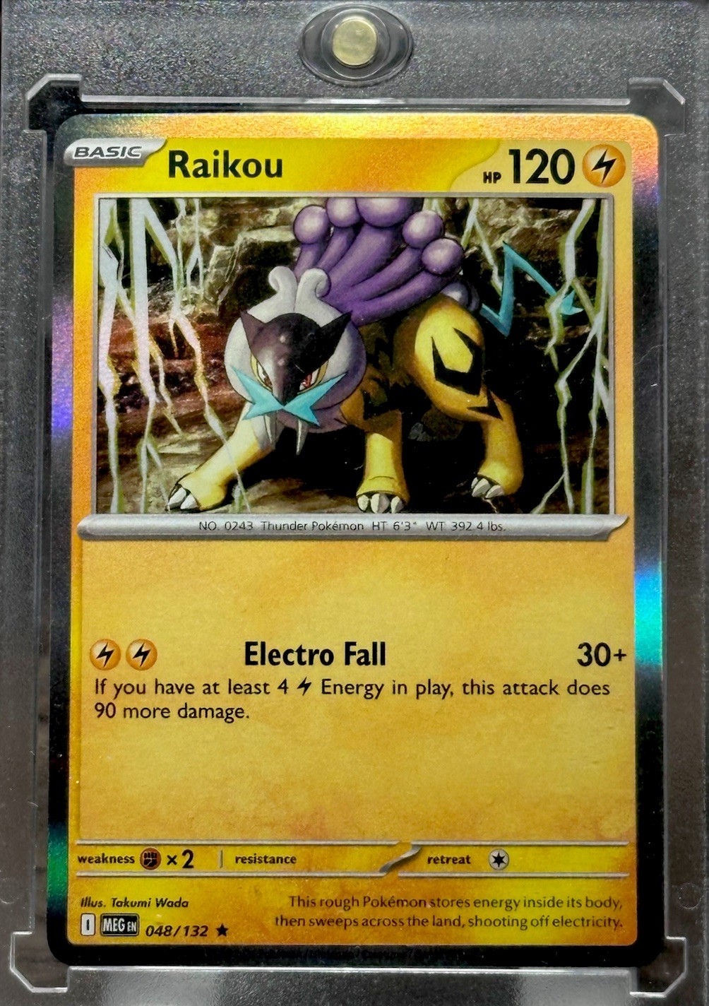 Raikou RARE HOLO FOIL REFRACTOR POKÉMON TRADING CARD TCG ELECTRIC Legendary Mint