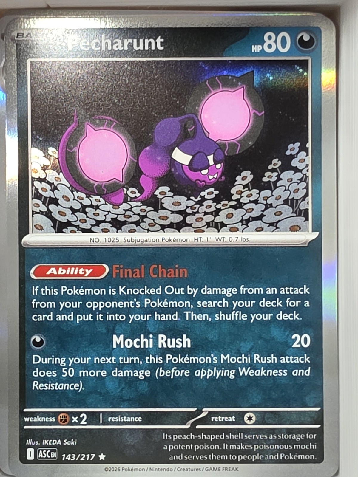 Pecharunt Holo Rare ME: Ascended Heroes 143/217 NM IKEDA Saki ASC
