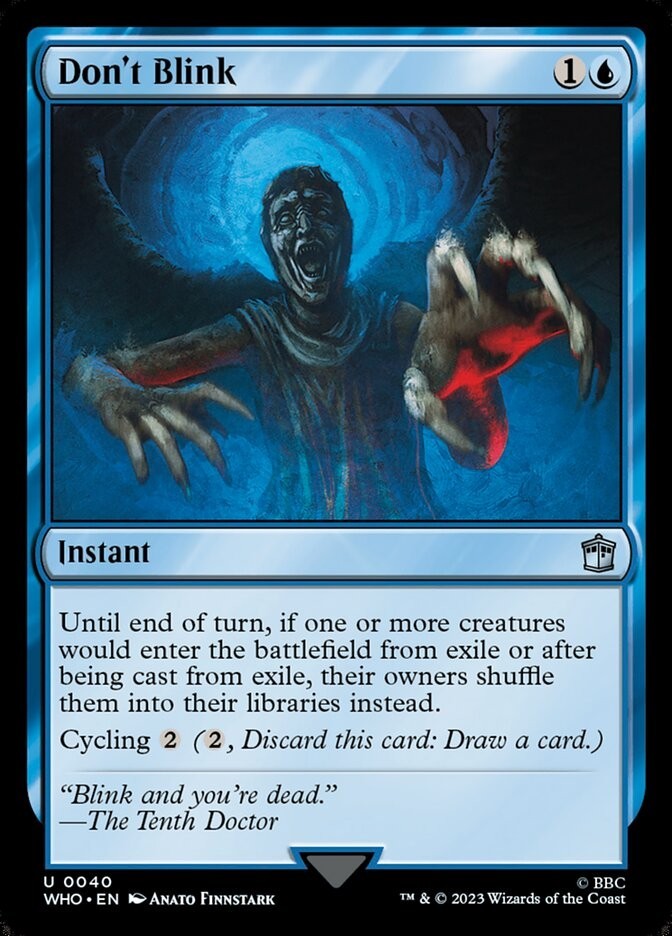 Don’t Blink 0040 Non Foil Uncommon Doctor Who Commander MTG Near Mint