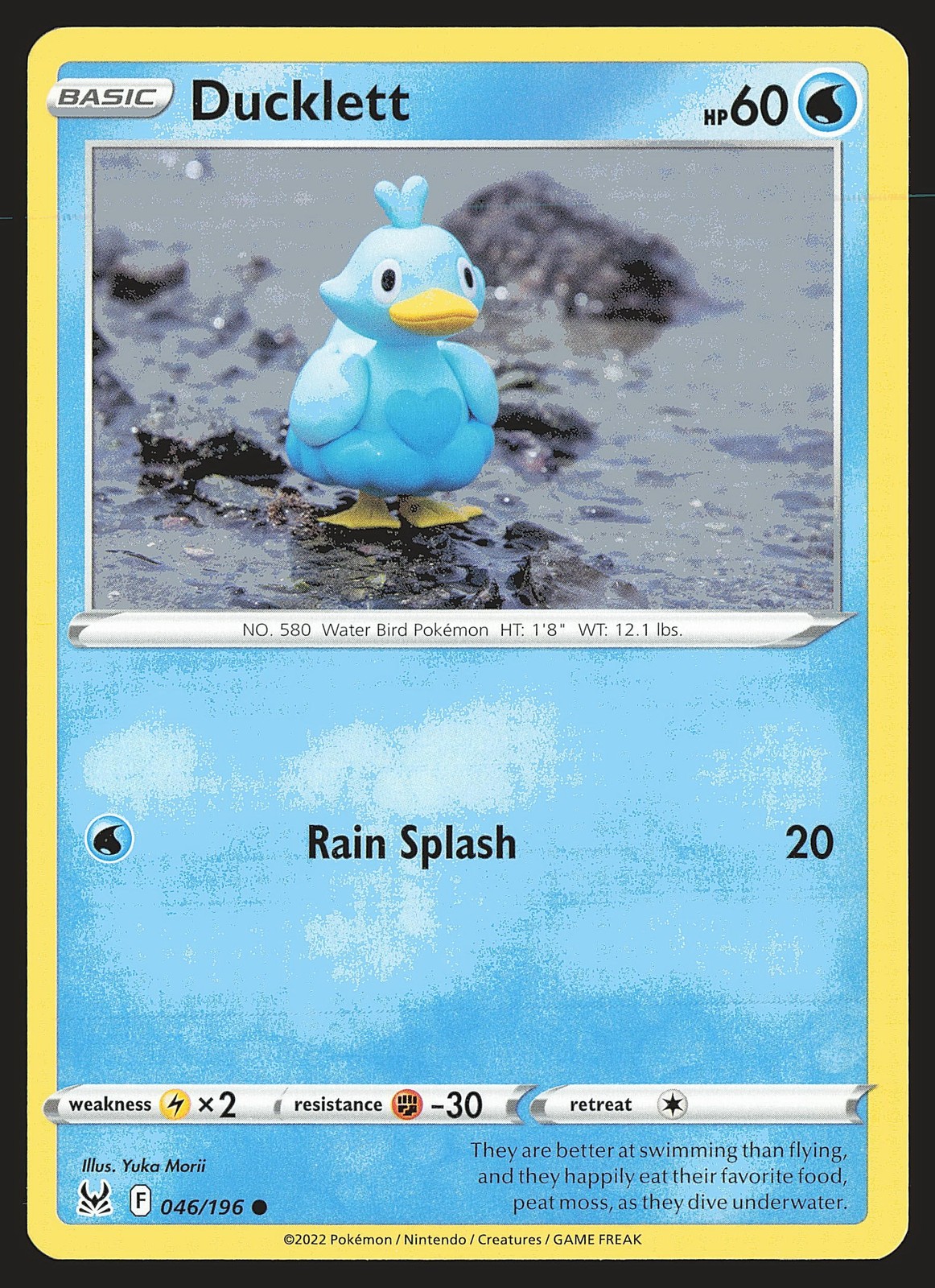 SWSH11: Lost Origin Ducklett #046/196 Common Pokemon Card