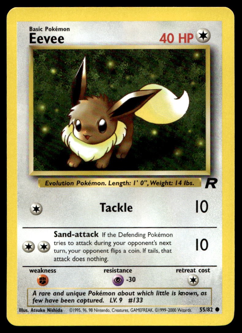 NM Eevee [Team Rocket 55/82] Unlimited Common Pokemon TCG