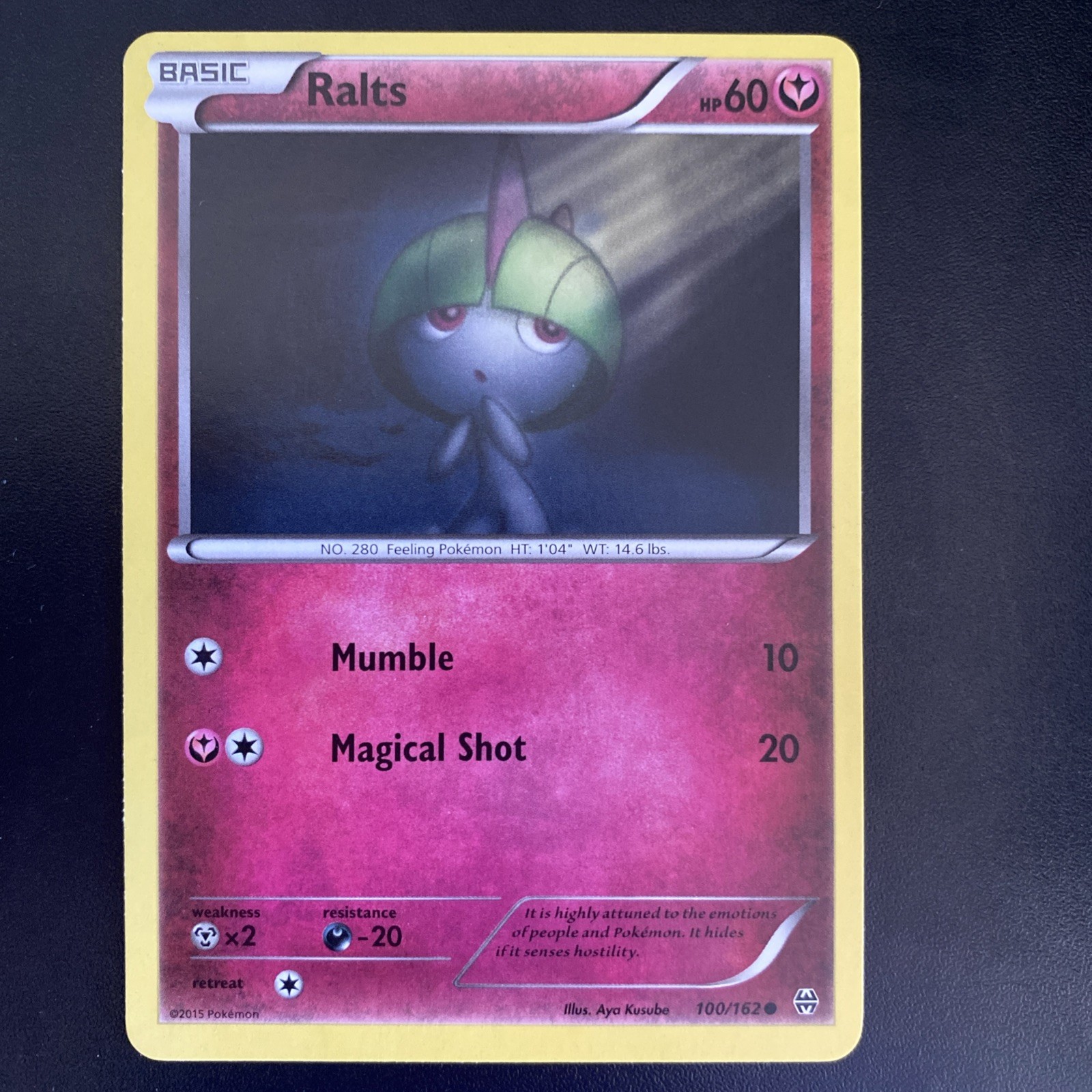 2) Ralts 100/162Normal LP XY – BREAKthrough Common LP/NM