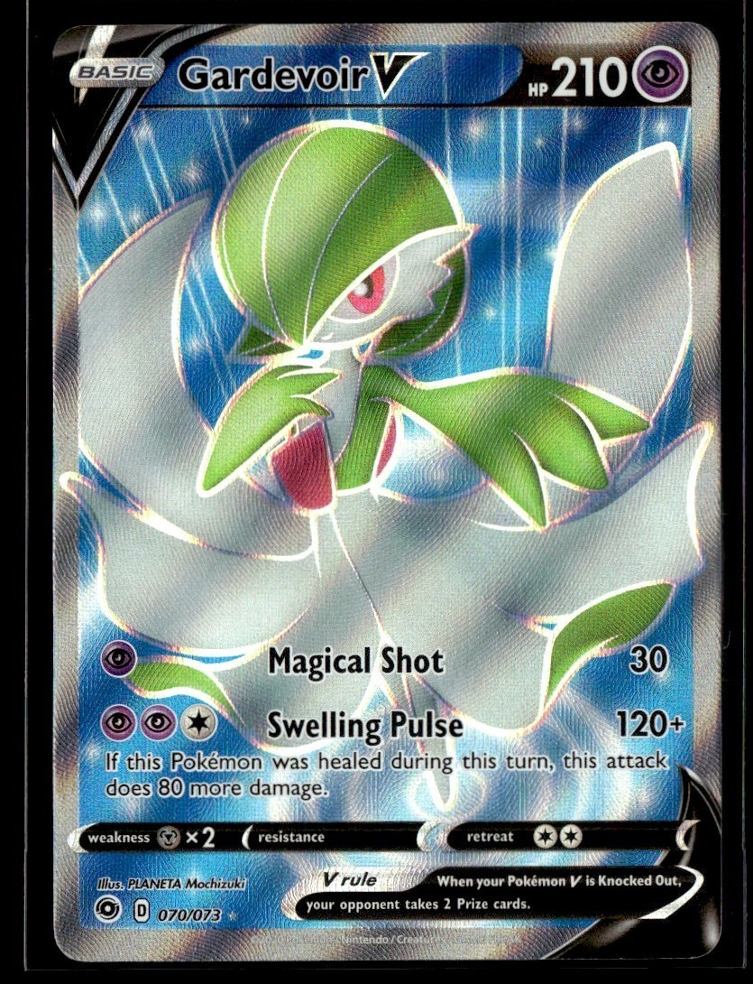 Gardevoir V Full Art 70/73 Ultra Rare Holo NM Pokemon Champion’s Path #0321