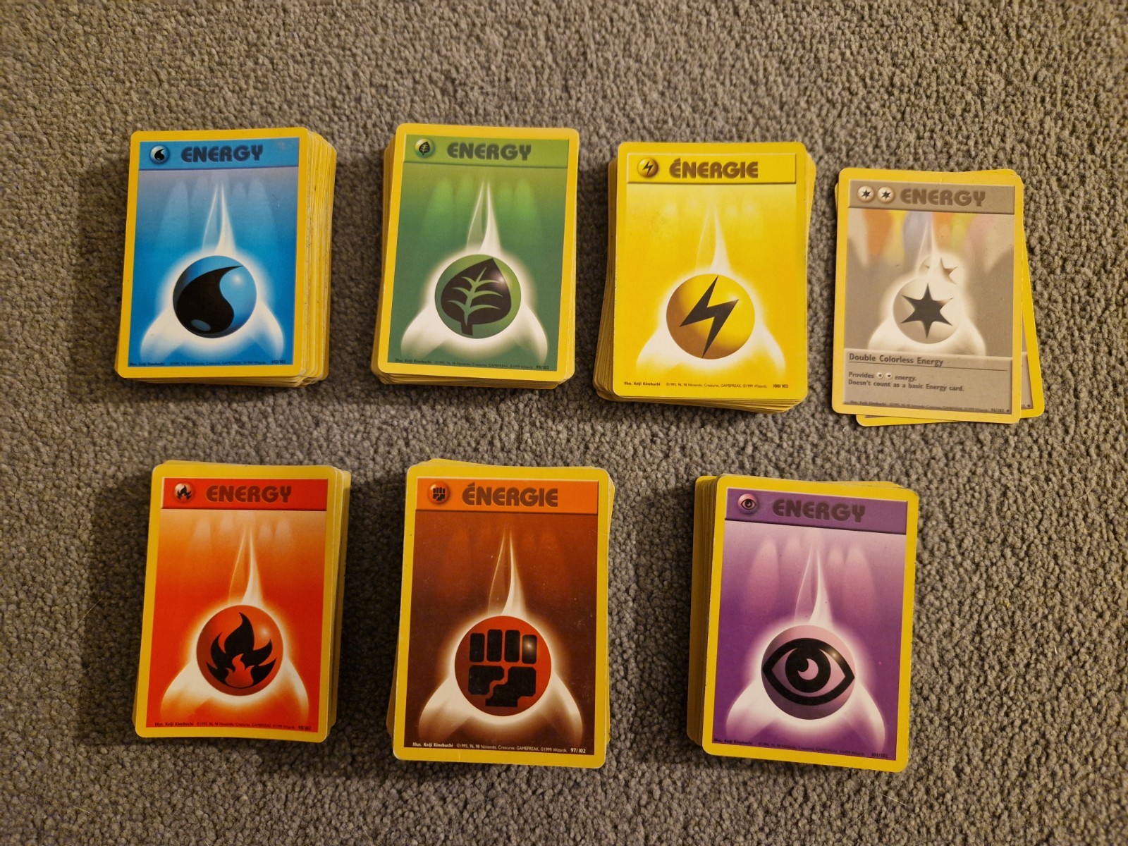 Base Set Energy Cards Bundle WOTC x 311 Fire Fighting Water Grass Electric TCG