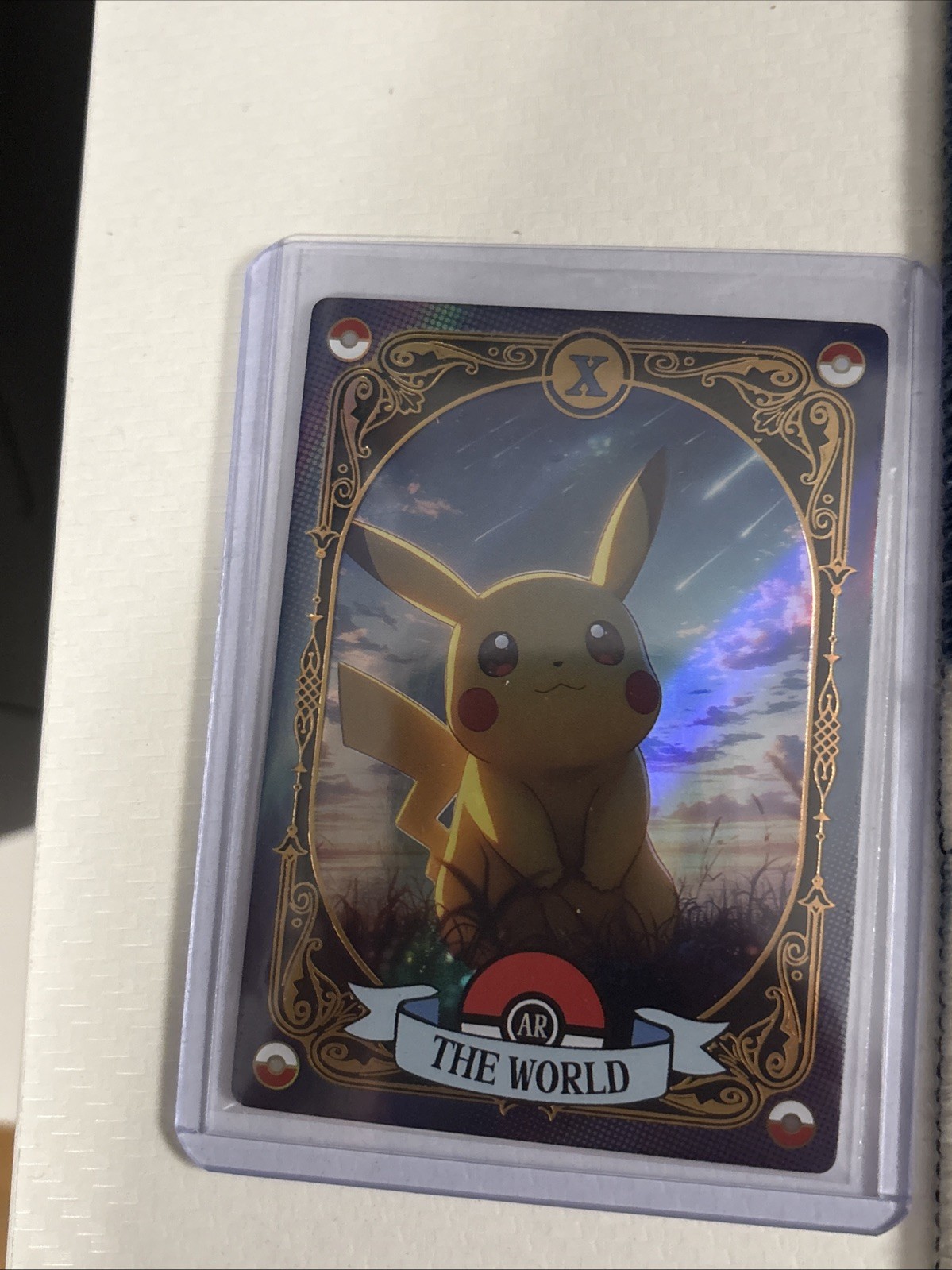 Pokemon Mengka 2.0 – Pikachu AR 10 / X Tarot “The World” – Non TCG