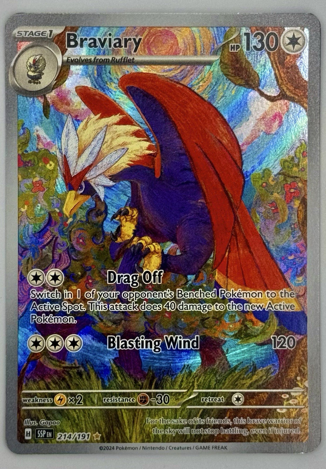 Braviary 214/191 Sv08: Surging Sparks Holo