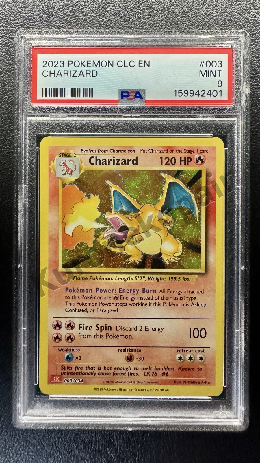 Charizard 003/034 Trading Card Game Classic Holo PSA 9