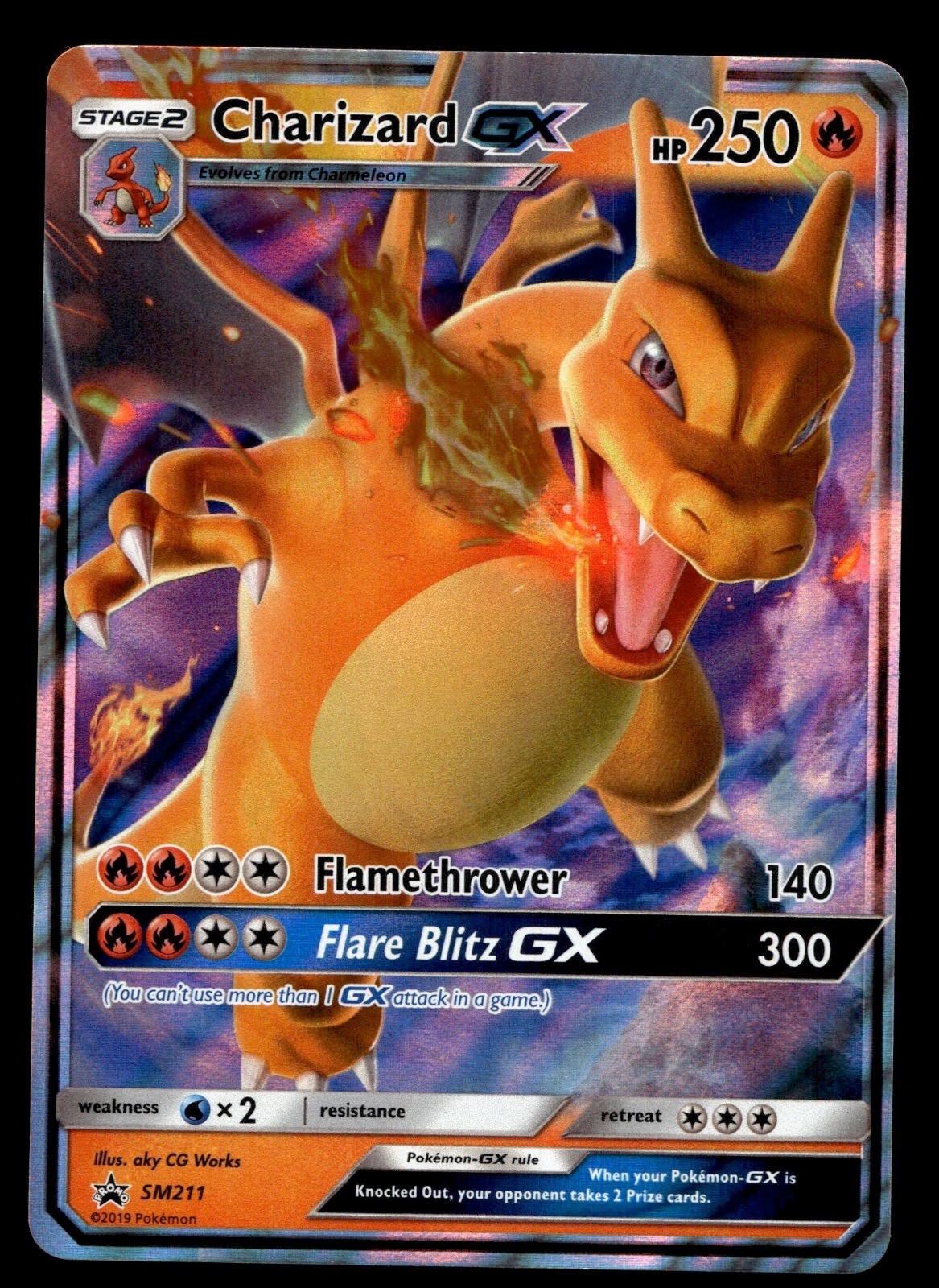 Charizard GX – Holo Promo SM Promos SM211 NM