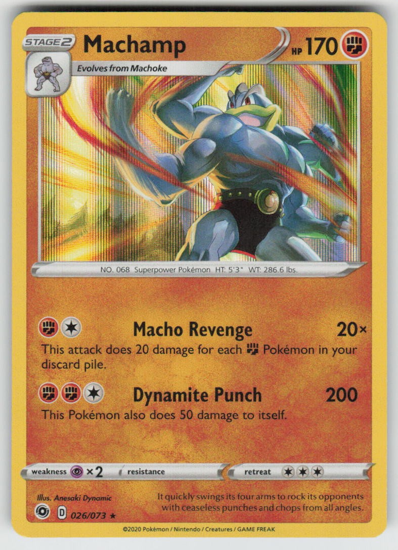 Holo Machamp 026/073 Rare Champion’s Path Near Mint
