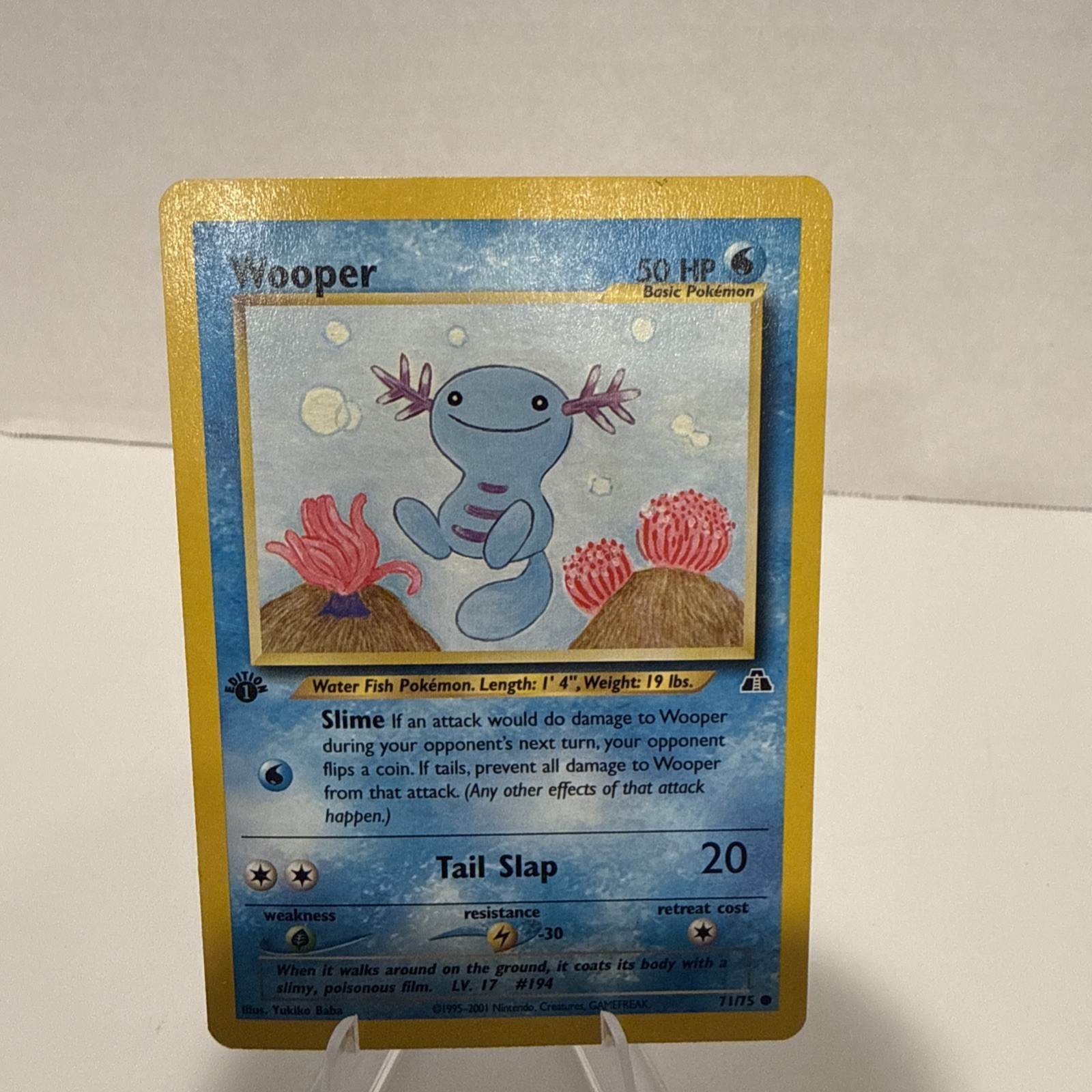 ✨ WOOPER # 71/75 1st Edition – 2001 Neo Discovery Pokemon Vintage Non Holo