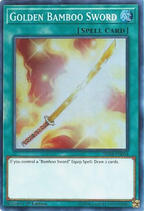 Yugioh Golden Bamboo Sword 1st Edition Super Rare SHVA-EN054 NM