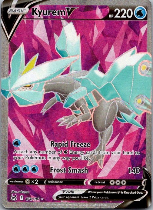 Kyurem V 174/196 Ultra Rare Lost Origin Pokemon Holo Near Mint