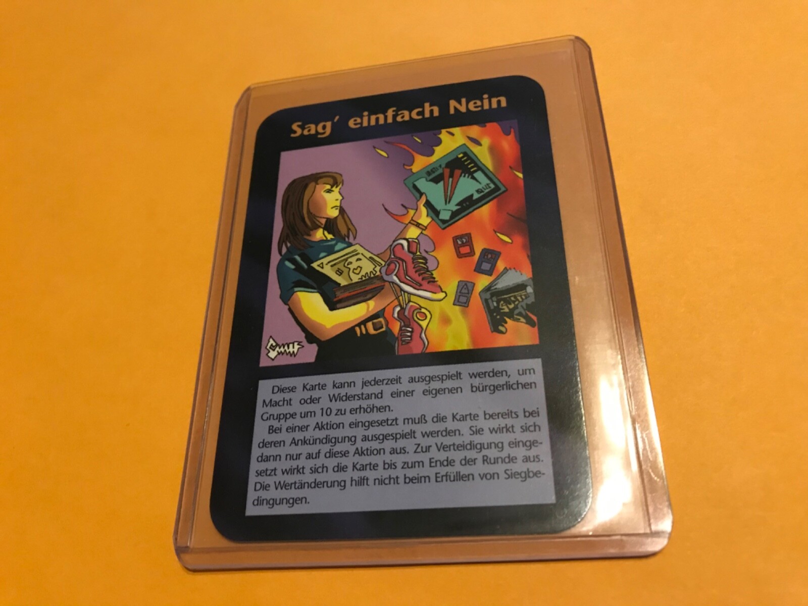 SAG’ EINFACH NEIN : Illuminati German INWO CCG 1996 Plot TCG card; JUST SAY NO